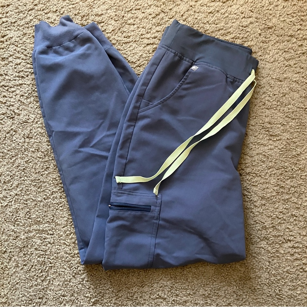 Figs Scrubs Set in Space Navy